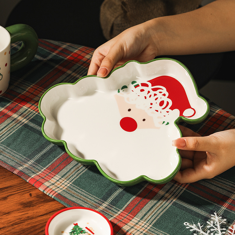 クリスマス高颜値家庭用食器ギフトセットクリエイティブ陶磁器クロスボーダー食器皿|undefined