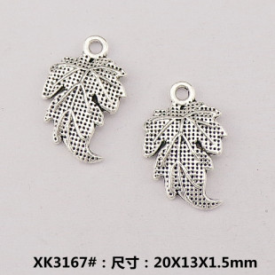 diy alloy jewelry accessories plant leaf pendant bracelet earrings necklace decorative material leaf pendant