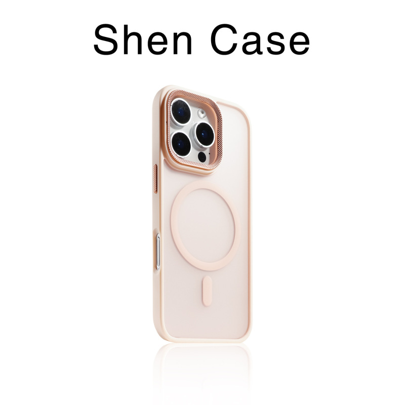 适用iPhone17promax钻纹镜头磁吸手机壳苹果16肤感磨砂15保护套14|undefined