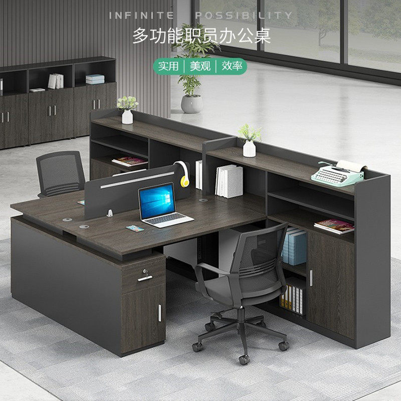 Mesa y silla de oficina de personal combinación simple y moderna 6 personas 4 personas mesa de tarjeta de oficina mesa de personal mesa de finanzas de oficina