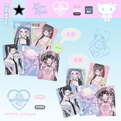 韩国ドミ小カードポストカード女団人物シールインスタギャル风饰りdiy素材工场卸売
