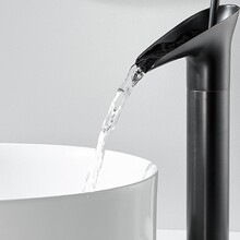 歐式台上盆全銅洗臉盆酒杯水龍頭衛生間仿古冷熱水瀑布面盆水龍頭