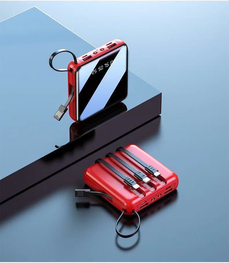 Al por mayor Mini auto-Banco de energía con cable 20000 mA gran capacidad de energía móvil regalo personalizado logotipo patrón