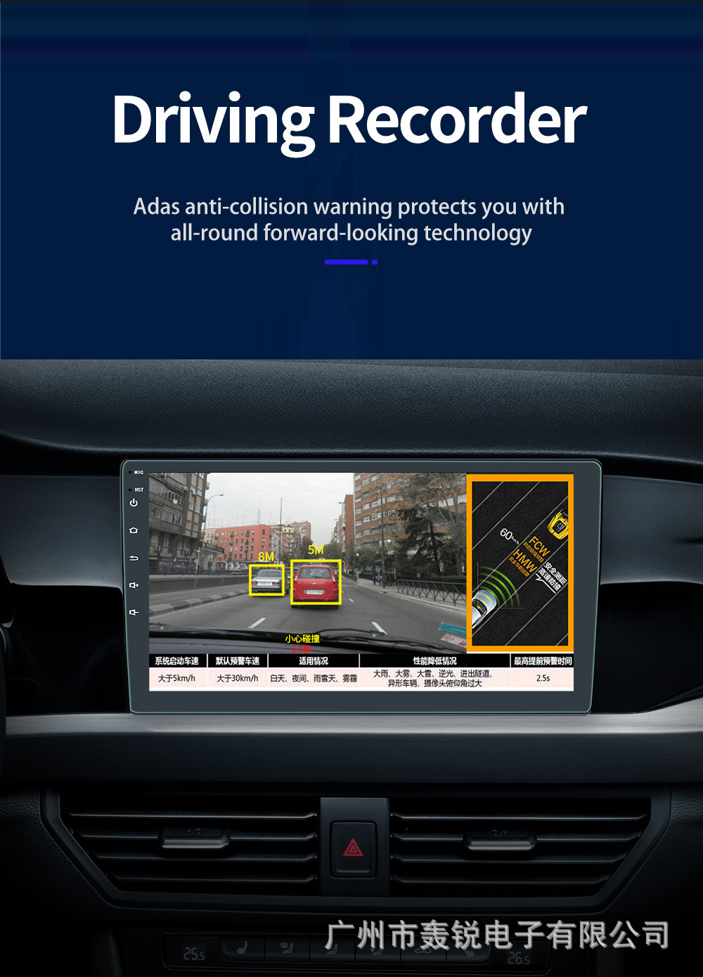9 inch universal large screen car Android navigator GPS car Bluetooth player all-in-one wireless carplay