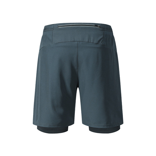 Men's Large Size Double Layer Basketball Training Shorts Outdoor Running Anti-Bleeding Quick Dry Shorts