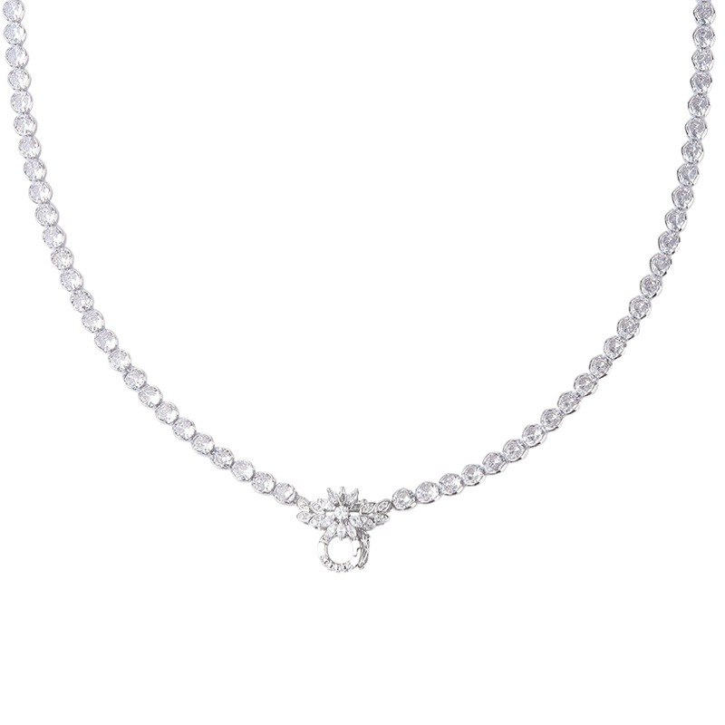 Zhuang Sheng joyería de cobre de fondo de platino burbuja hebilla de cadena del todo fósforo desmontable 48 + 5cm