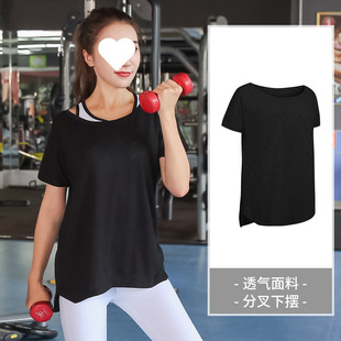 plus size coat women's fat MM200 kg gym loose blouse quick-drying summer short-sleeved running sportswear