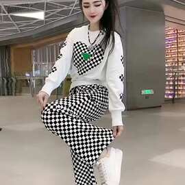 设计感温柔小姐姐时尚小众卫衣休闲裤两件套2022年春季新款套装女