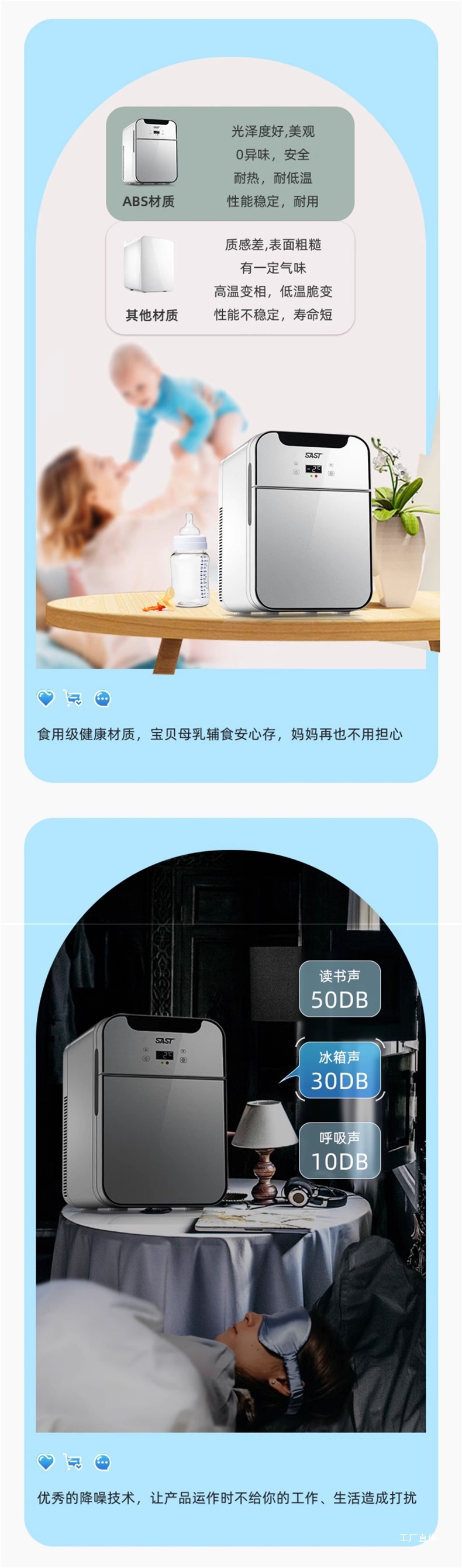 Sast Car-Mounted 20L Mini Refrigerator 12V Car Home Dual-Purpose Small Refrigerated Cosmetics Breast Milk Dormitory Single Peihui