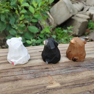 Деревянная фигурка медвежонка ручная резьба
