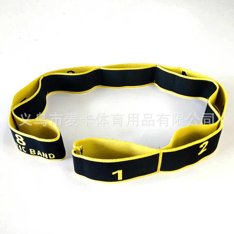 Factory wholesale 1-8 postural yoga stretching belt to correct posture tension belt elastic band Digital Belt Factory wholesale 1-8 postural yoga stretching belt to correct posture tension belt elastic band Digital Belt