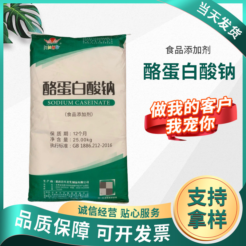 酪蛋白酸钠现货供应华龙食品级酪朊酸钠 乳酪素奶酪素 酪蛋白酸钠