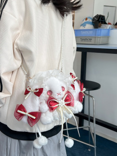Japanese high quality sophisticated rabbit, shoulder bag, Lolita style