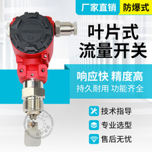 水流开关叶片式流量开关管道式挡板流量开关防爆型机械传感器消防