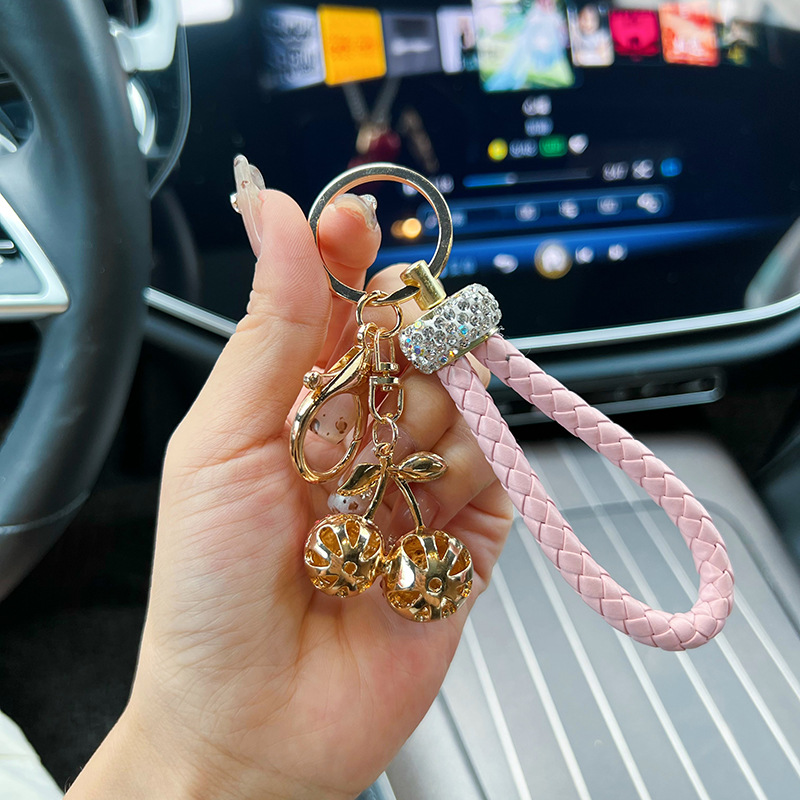 1 Piece Cute Cherry Zinc Alloy Unisex Bag Pendant Keychain display picture 3