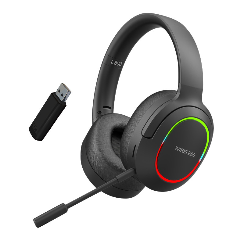 プライベートモデル2.4Gヘッドセットbluetoothイヤホン5.4三モードゲーム低遅延LED発光ゲーム競合イヤホン|undefined