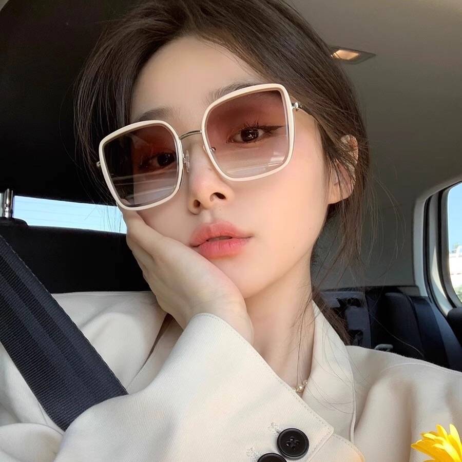 Damen Sonnenbrille Oversized Mit Farbverlauf Uv-schutz_voghion.com