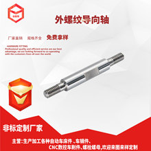 两端外螺纹导向轴 不锈钢带扳手槽双平面扁位导向轴