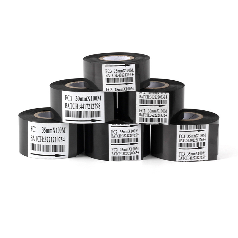 Sakura fabricante fecha cinta de codificación FC1FC2FC3 máquina de codificación cinta transferencia térmica 25*100 cinta negra