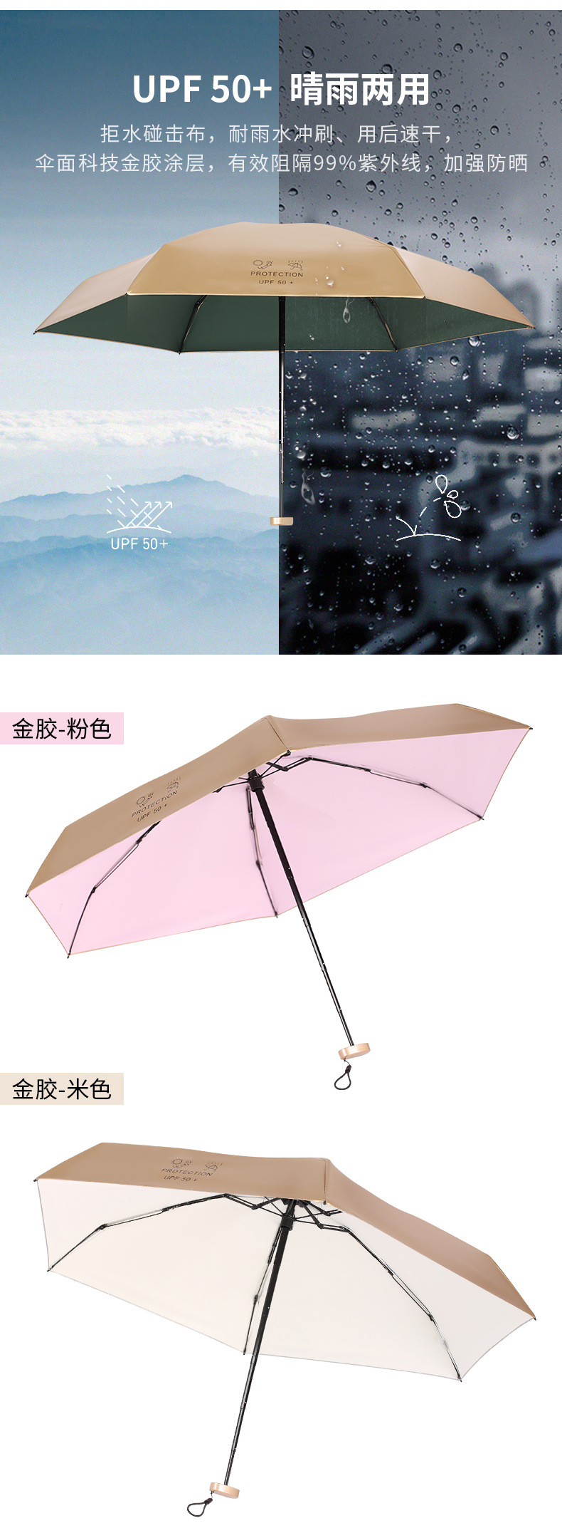 OK662101 六折六骨金胶（黑胶）口袋伞 (10).jp