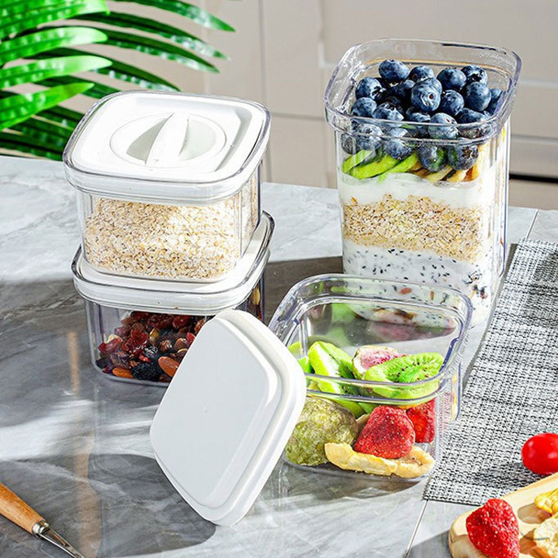 穀物回転蓋缶詰ドライフルーツスナック軽食保存ボックス PET プラスチック食品グレードの密封缶|undefined