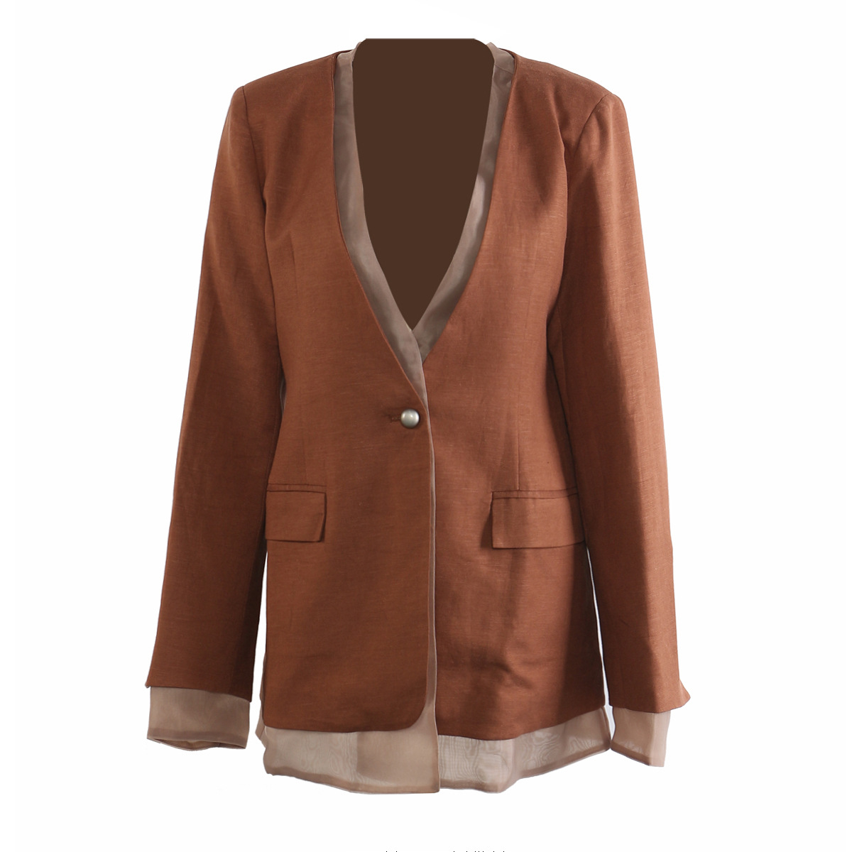 GraceChic 25 Set due pezzi da donna, blazer + pantaloni, patchwork in lino, stile a blocchi di colore, autunno inverno, moda 1827_voghion.com