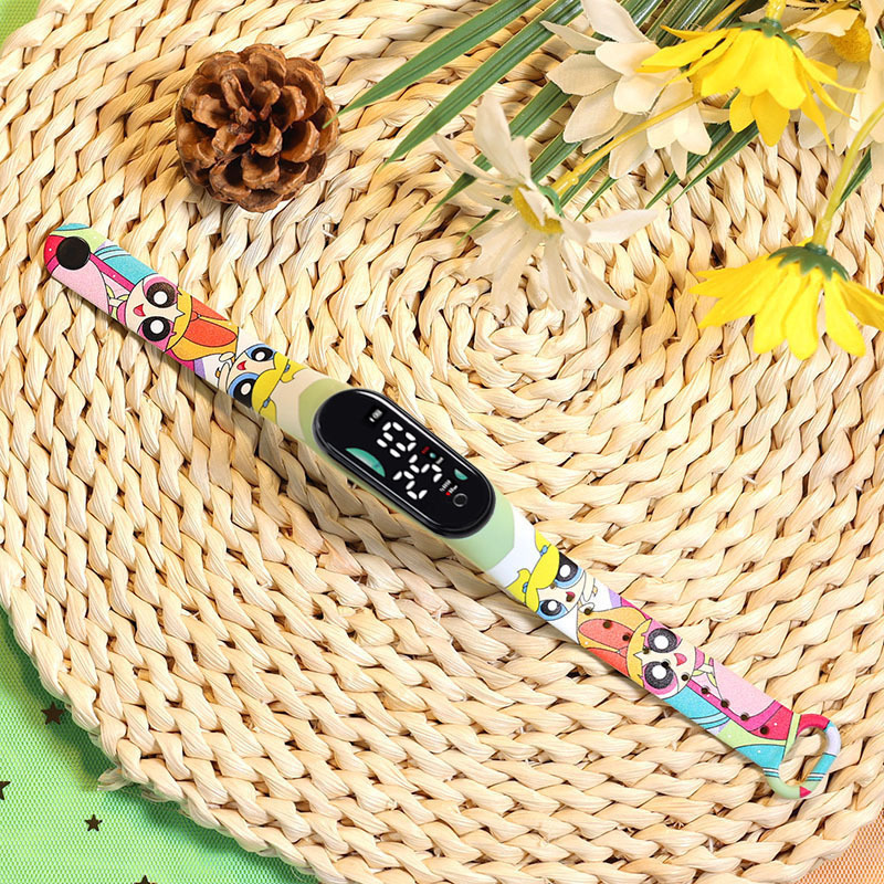 2024 explosión de chatarra oso de café M9 impresión pulsera relojes de pulsera niños estudiantes moda lindo reloj electrónico LED