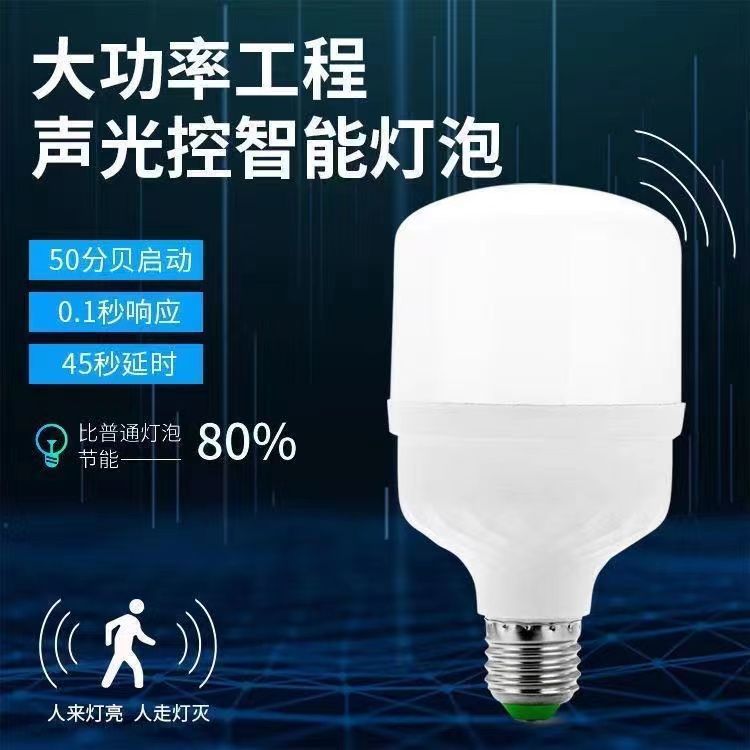 感应灯LED雷达人体红外线感应楼道楼梯走廊卫生间声光控节能灯泡|undefined