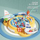 Children's Electric Rotating Magnetic Fishing Toy Early Education Parent-Child Interactive Light Music Rotating Large Fishing Plate