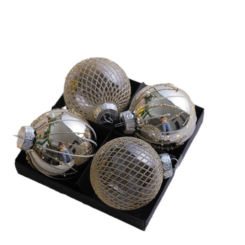 Nuevo americano ins BOLA DE Navidad Bola de lentejuelas bola pintada decoración del árbol de Navidad colgante decoración de la ventana de Navidad