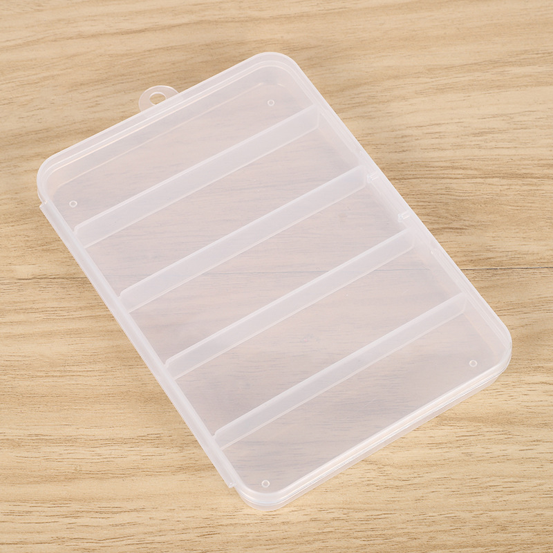 中号5格箱プラスチック透明pp小金物文房具収納箱路亜工具包装箱偽餌フック箱|undefined