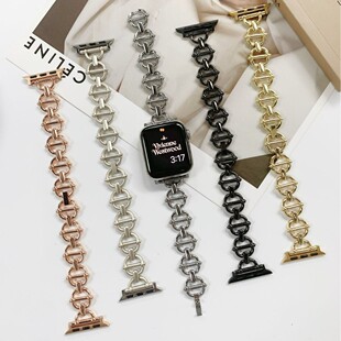 S10 Apple Strap Applewatch se Japanese Horse Buckle Metal Chain S789iwatch Watch Strap