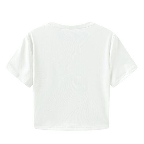 Women's eBay letter slogan Baby Tee butterfly print crop top sexy hot girl