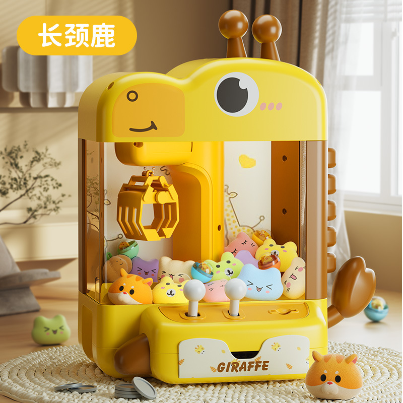 Máquina de garras de dibujos animados de dinosaurios Clip de juguete para niños transfronterizos Máquina de gashapon para hombres y niñas Juguetes de máquina de garras de cumpleaños