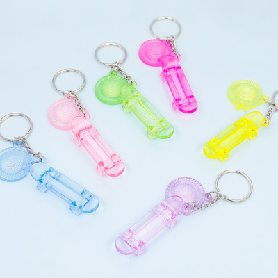 皇冠玫瑰滑板亚克力钥匙扣