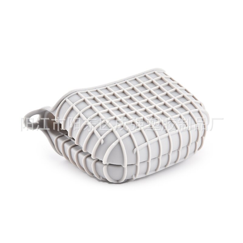 Clip de mano aislado Guantes antiquemaduras de silicona a cuadros para hornear horno microondas bandeja de horno clip antideslizante guantes de clip de mano antiquemaduras