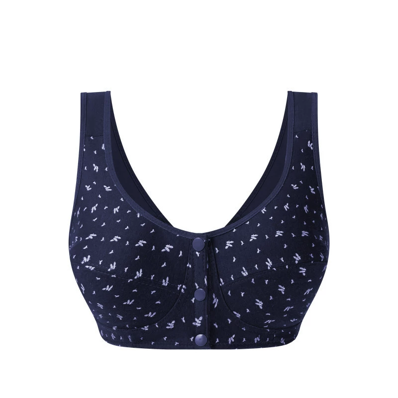 Wireless Front‑Closure Bra Top — Plus‑Size Tank Underwear for Middle Age, Thin Support