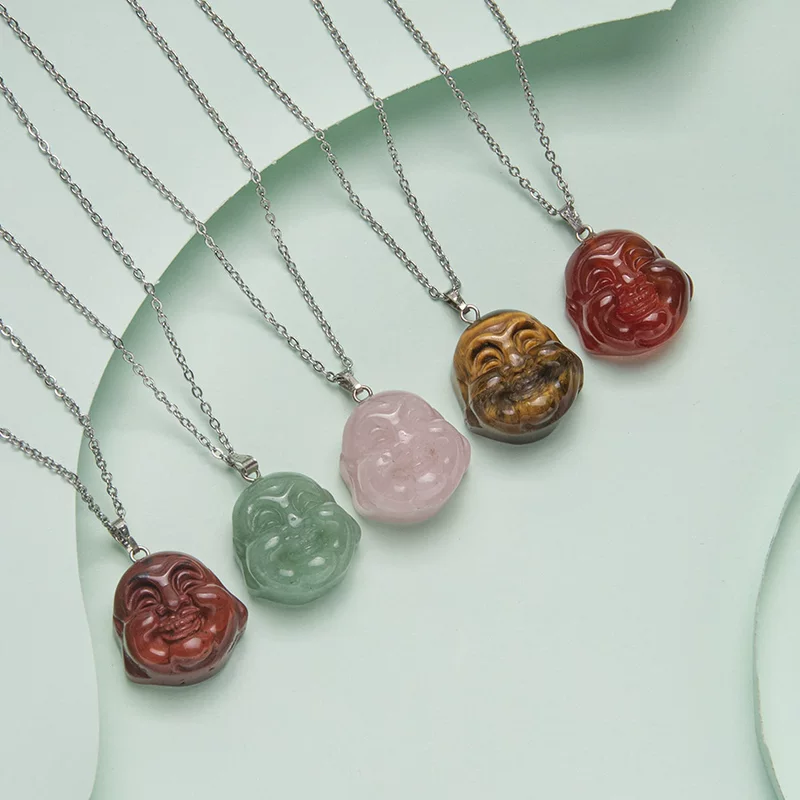 Creative organic agate carved pendant stainless steel, necklace, nail decoration, with gem