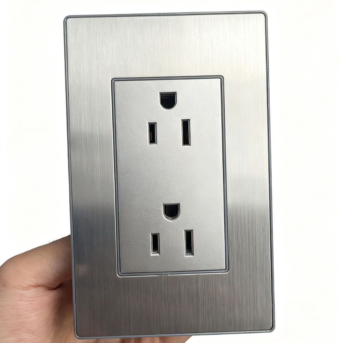 Paquete de seis agujeros de acero inoxidable estándar de América del Sur 6 1 caja de enchufe de pared 110 - 250V15A paquete transfronterizo