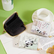 2025新款熊猫风琴卡包证件卡套收纳小包时尚小钱包跨境风零钱包