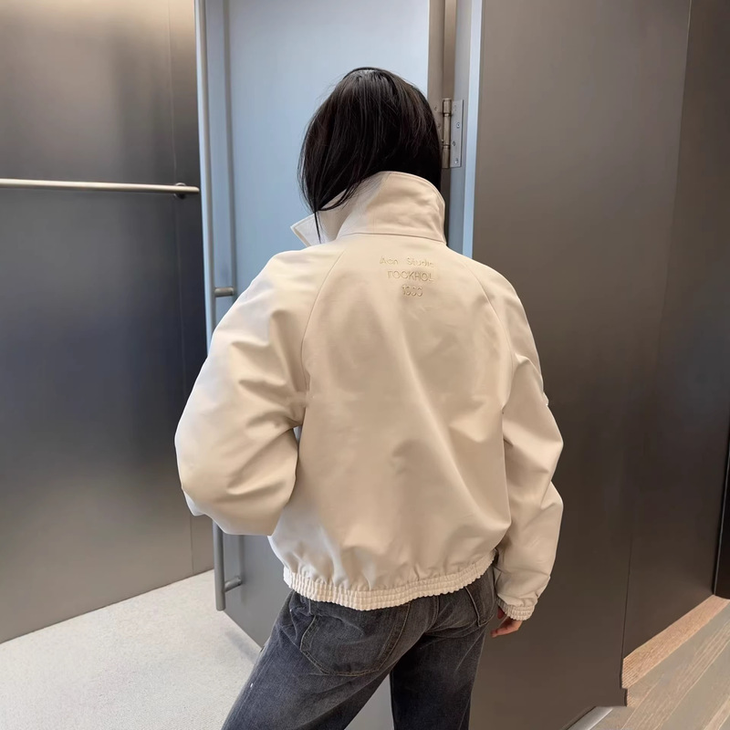 In-Stock Authentic Version Original Label Ac New Product Stand Collar Embroidered Satin Zipper Short Jacket for Women In-Stock Authentic Version Original Label Ac New Product Stand Collar Embroidered Satin Zipper Short Jacket for Women