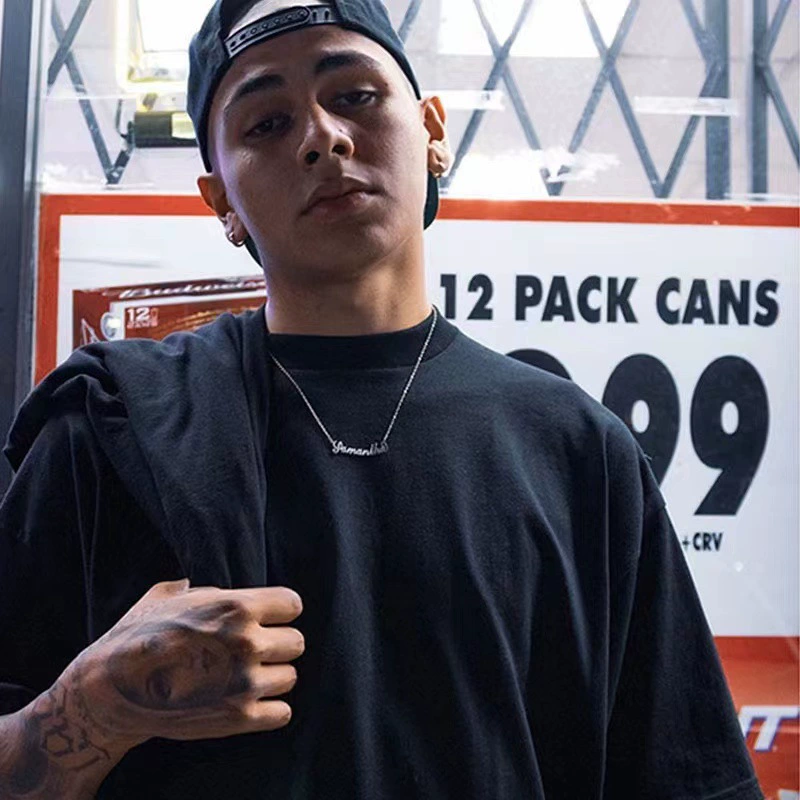 West Coast с маленьким вырезом 280 г, однотонная Плотная хлопковая футболка с коротким рукавом, плотная чистая белая Базовая рубашка, футболка, Топ