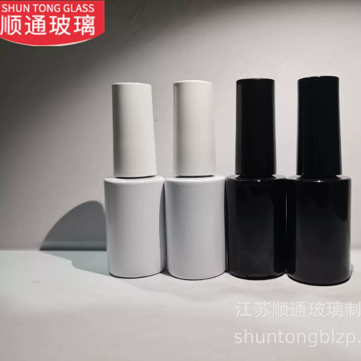 8ml玻璃不透光10ml指甲油瓶甲油胶空亮白瓶子避光 磨砂亮黑色