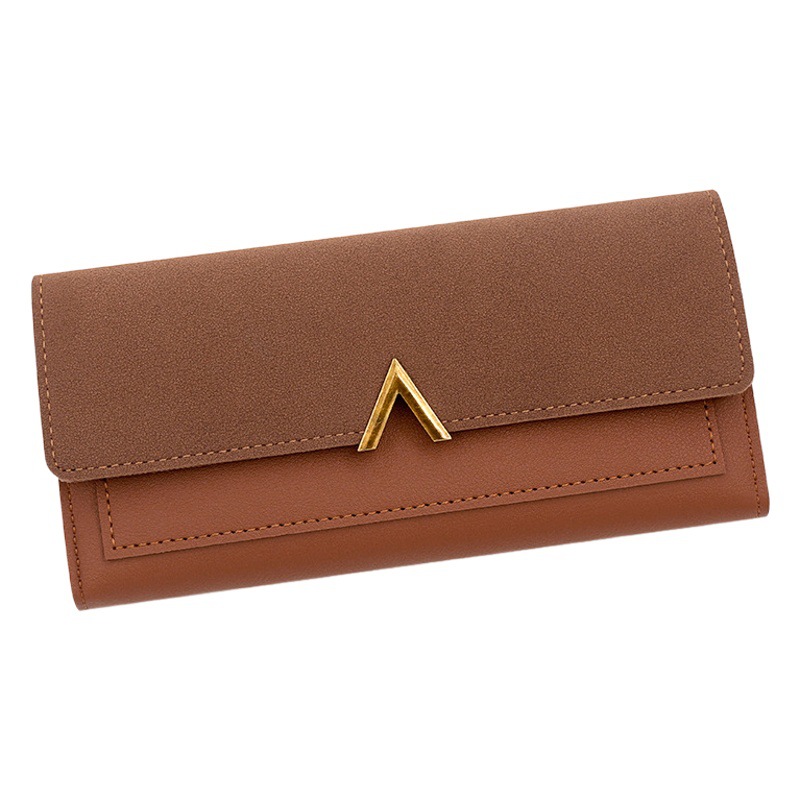 Nueva cartera de las mujeres de moda simple pu larga cartera multi-Tarjeta titular de la tarjeta de embrague al por mayor