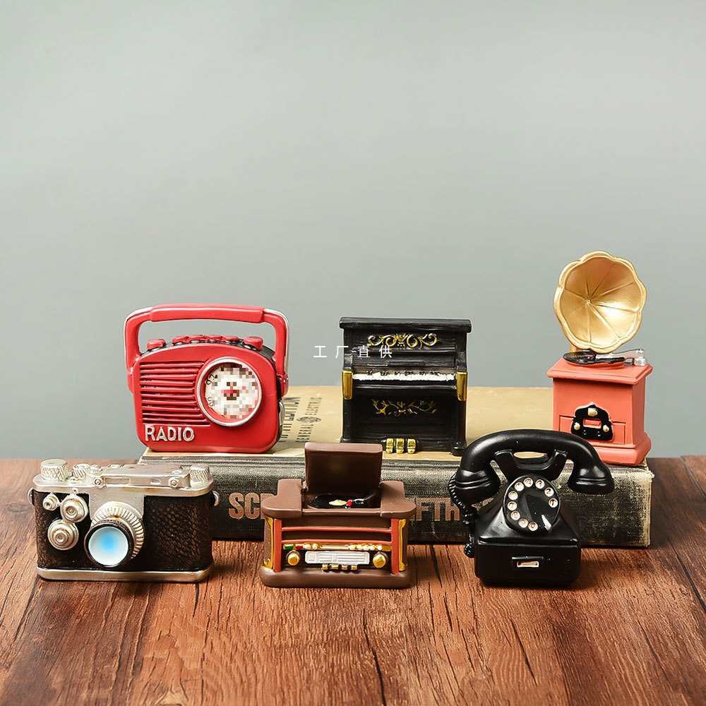 批发复古树脂迷你小摆件模型拍摄道具微景观布景房间装饰品桌面摆