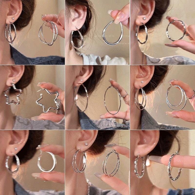 Small design earrings, ear clips, trend of season, high-quality style, bright catchy style
