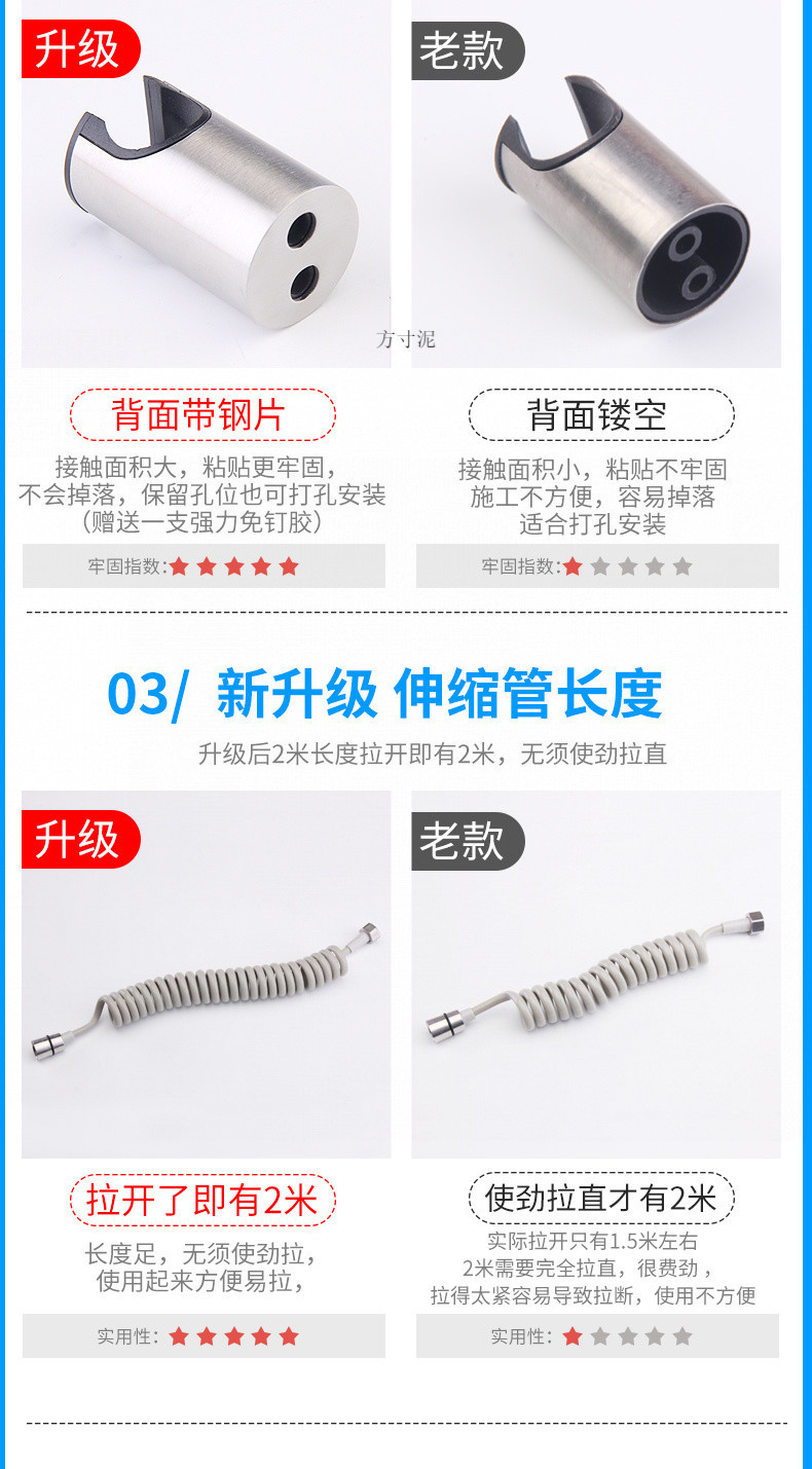 Toilet companion, spray gun, faucet, water gun, feminine washer, toilet and bathroom flushing device, pressurized high-pressure nozzle, household Specification drawing