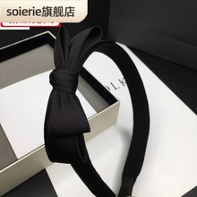 Hair bands for women to go out with the bow headband black跨