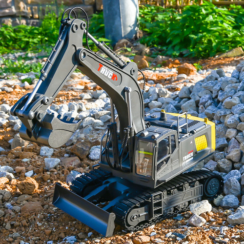 Remote Control Excavator 15 Channels Alloy Digging Machine Boy Construction Truck Model Supermarket Toy Wholesale