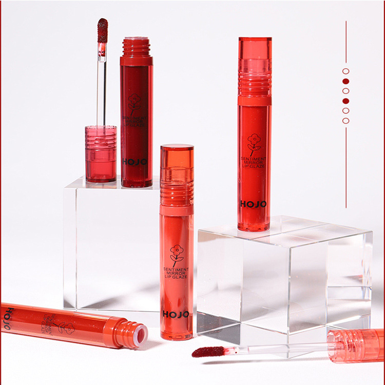 Makeup HOJO8109 Transparent Water Glow Mirror Glaze Lip Color and Moisturizing Student Style Non fading Lipstick_voghion.com